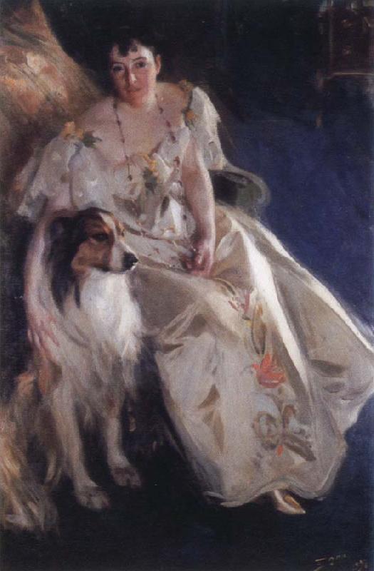 Anders Zorn mrs.walter rathbone bacon oil painting image